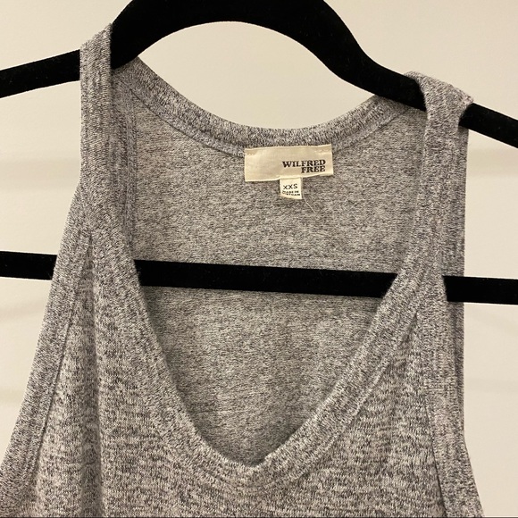 ❌SOLD❌ Aritzia Wilfred Free Soft Heathered Grey Dress - Picture 3 of 3